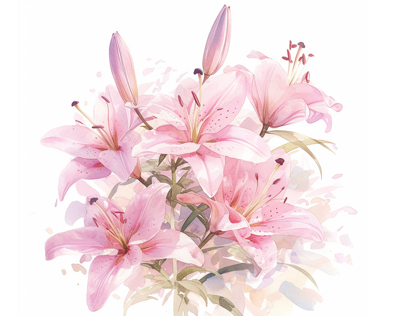 Pink Lilies Diamond Painting