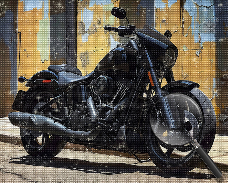 Black Motorcycle Diamond Painting