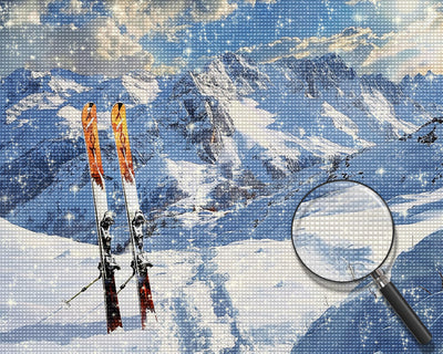Snowy Mountain Diamond Painting