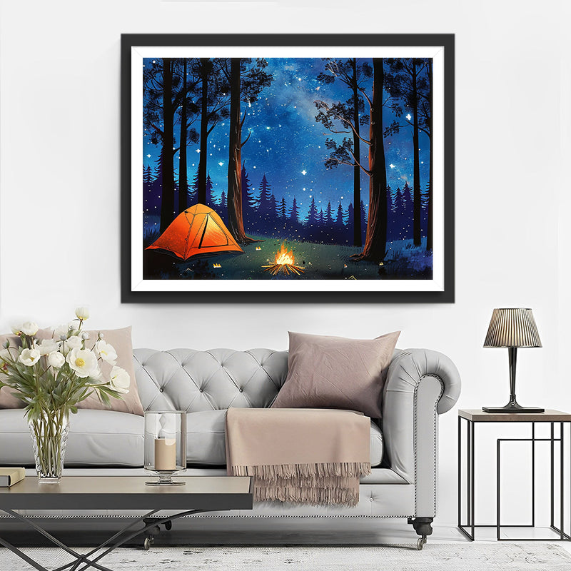 Landscape Forest Starry Sky Diamond Painting