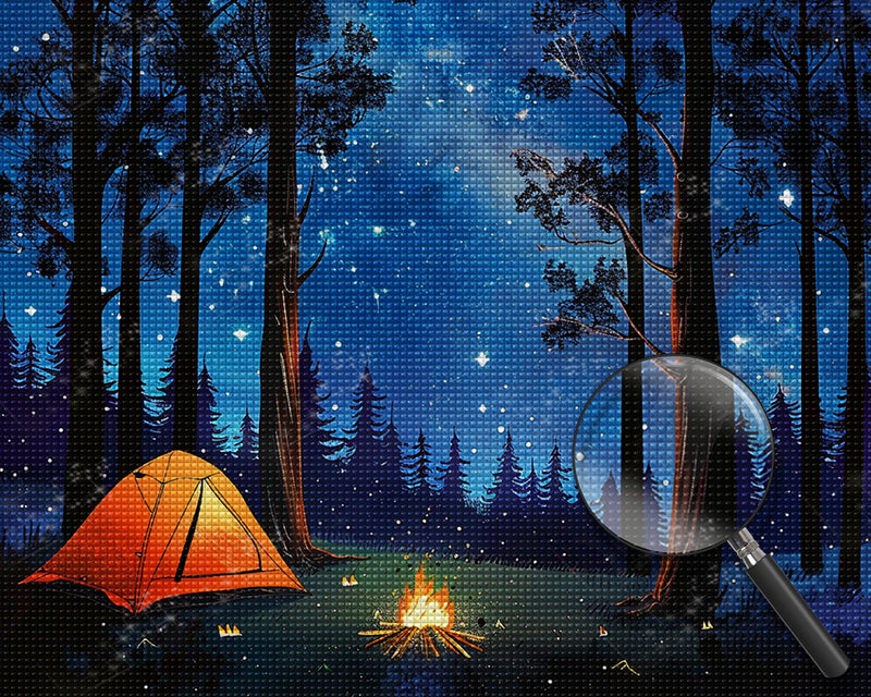 Landscape Forest Starry Sky Diamond Painting