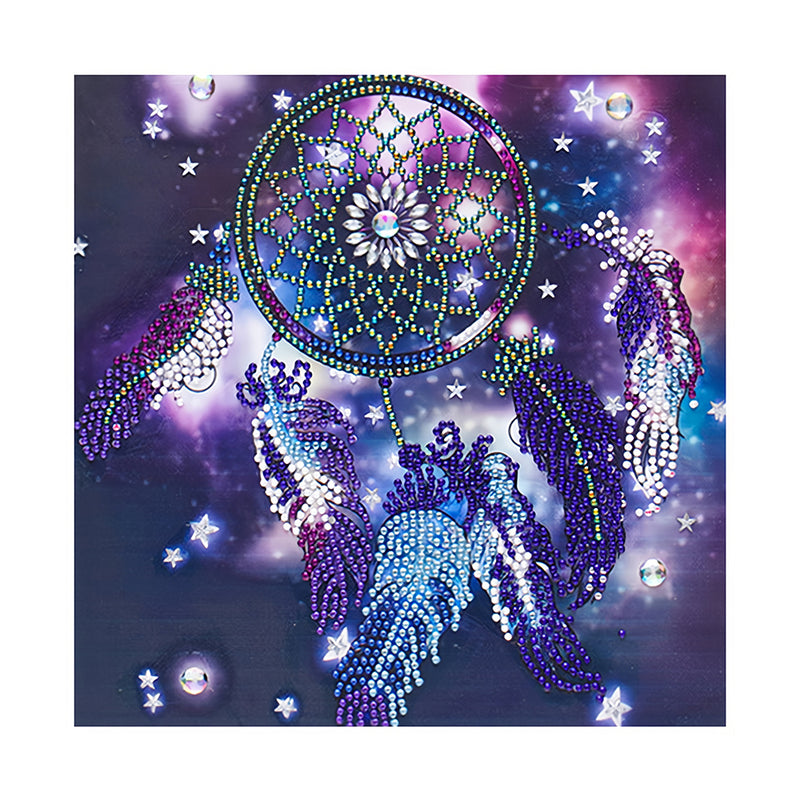 Purple Feather Dream Catcher Special Shaped Drills Diamond Painting