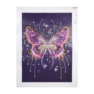 Pink and Purple Butterfly Special Shaped Drills Diamond Painting