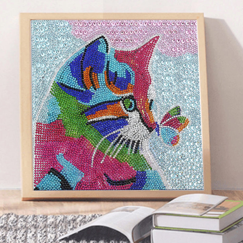 Colorful Cat and Butterfly Special Shaped Drills Diamond Painting