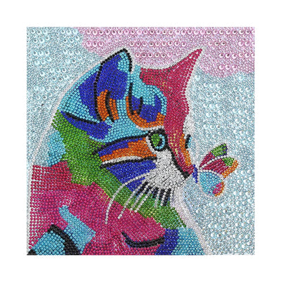 Colorful Cat and Butterfly Special Shaped Drills Diamond Painting