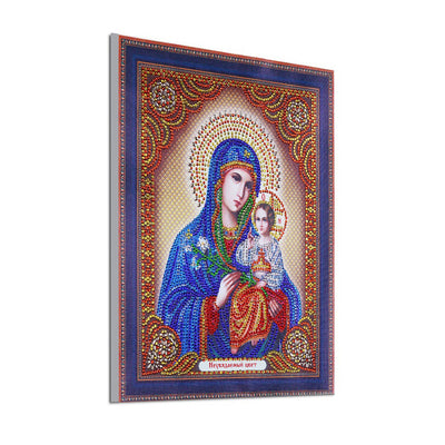 Virgin in Blue and Child Special Shaped Drills Diamond Painting