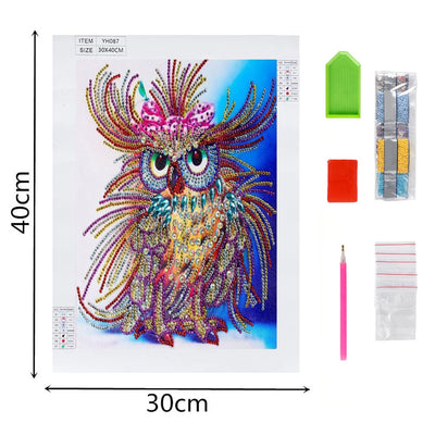 Delicate Owl Special Shaped Drills Diamond Painting