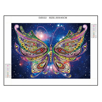 Gorgeous Colorful Butterfly Special Shaped Drills Diamond Painting