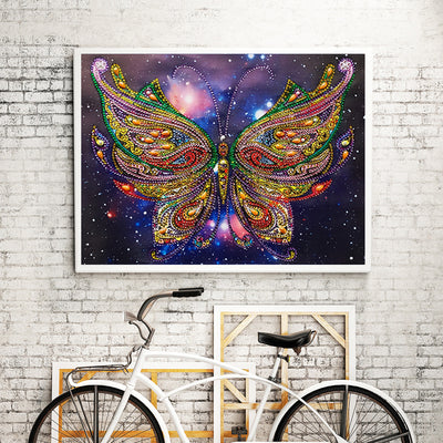 Gorgeous Colorful Butterfly Special Shaped Drills Diamond Painting