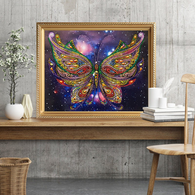 Gorgeous Colorful Butterfly Special Shaped Drills Diamond Painting