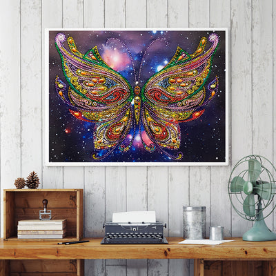 Gorgeous Colorful Butterfly Special Shaped Drills Diamond Painting