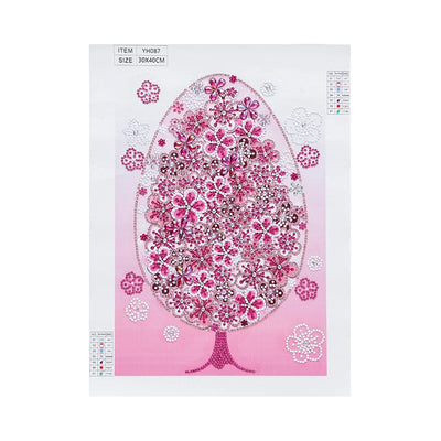 Pink Flower Tree Special Shaped Drills Diamond Painting