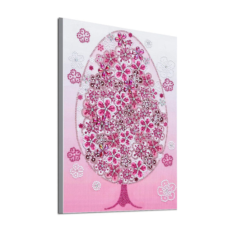 Pink Flower Tree Special Shaped Drills Diamond Painting