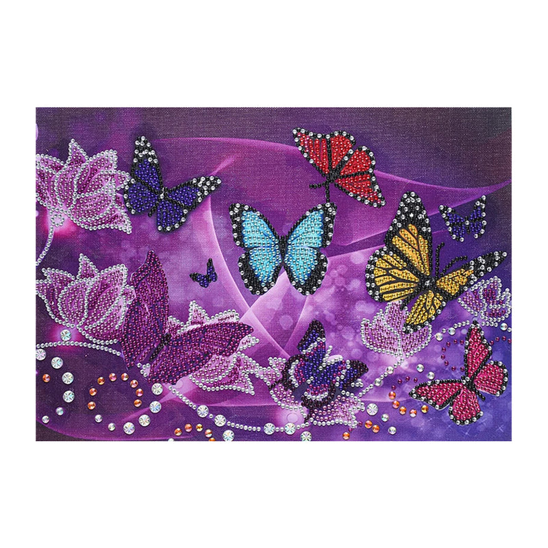 Fantasy Colorful Butterflies Special Shaped Drills Diamond Painting