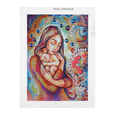 Woman Holding Baby Special Shaped Drills Diamond Painting