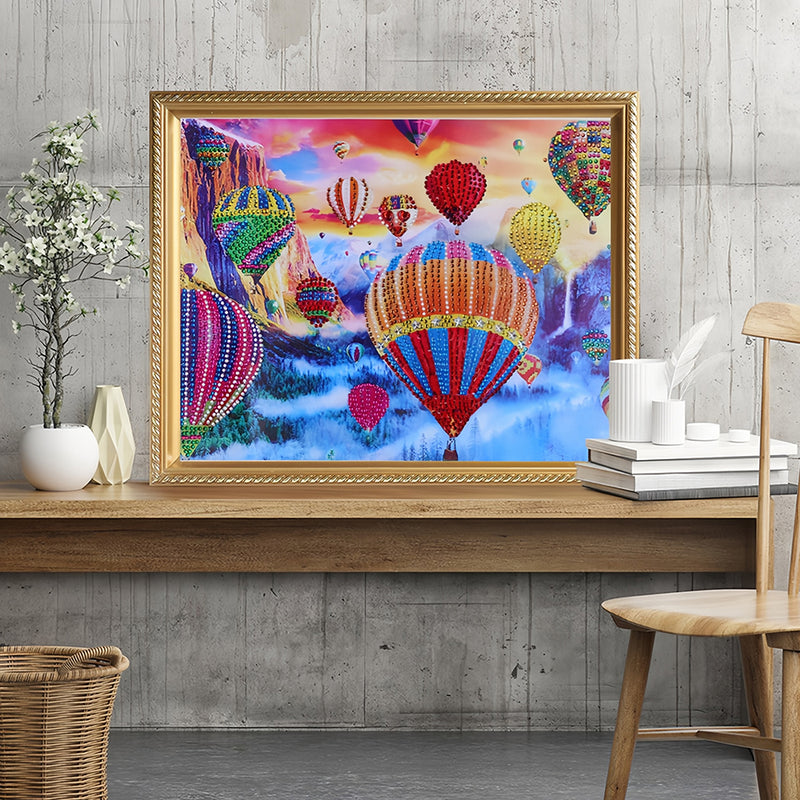 Fluttering Hot Air Balloon Special Shaped Drills Diamond Painting