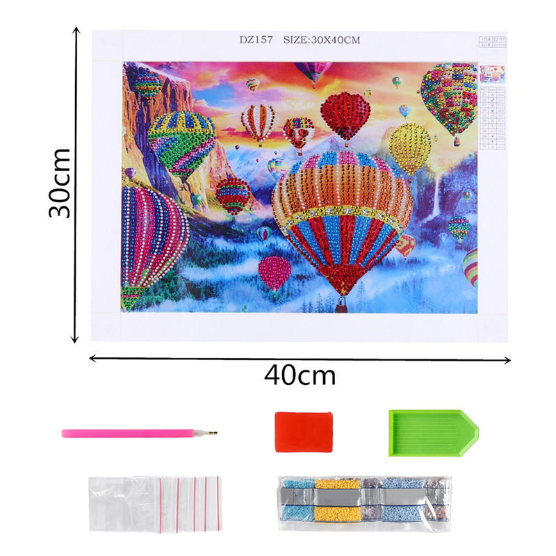 Fluttering Hot Air Balloon Special Shaped Drills Diamond Painting