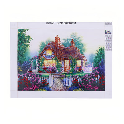 Cabin in the Garden Special Shaped Drills Diamond Painting