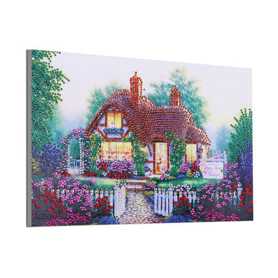 Cabin in the Garden Special Shaped Drills Diamond Painting