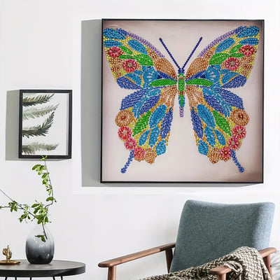 A Colorful Butterfly Special Shaped Drills Diamond Painting