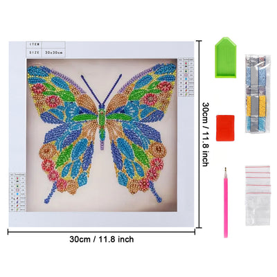 A Colorful Butterfly Special Shaped Drills Diamond Painting