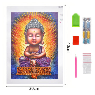 Glowing Buddha Statue Special Shaped Drills Diamond Painting