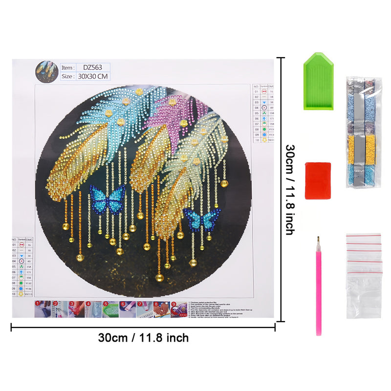 Feather Tassel Special Shaped Drills Diamond Painting