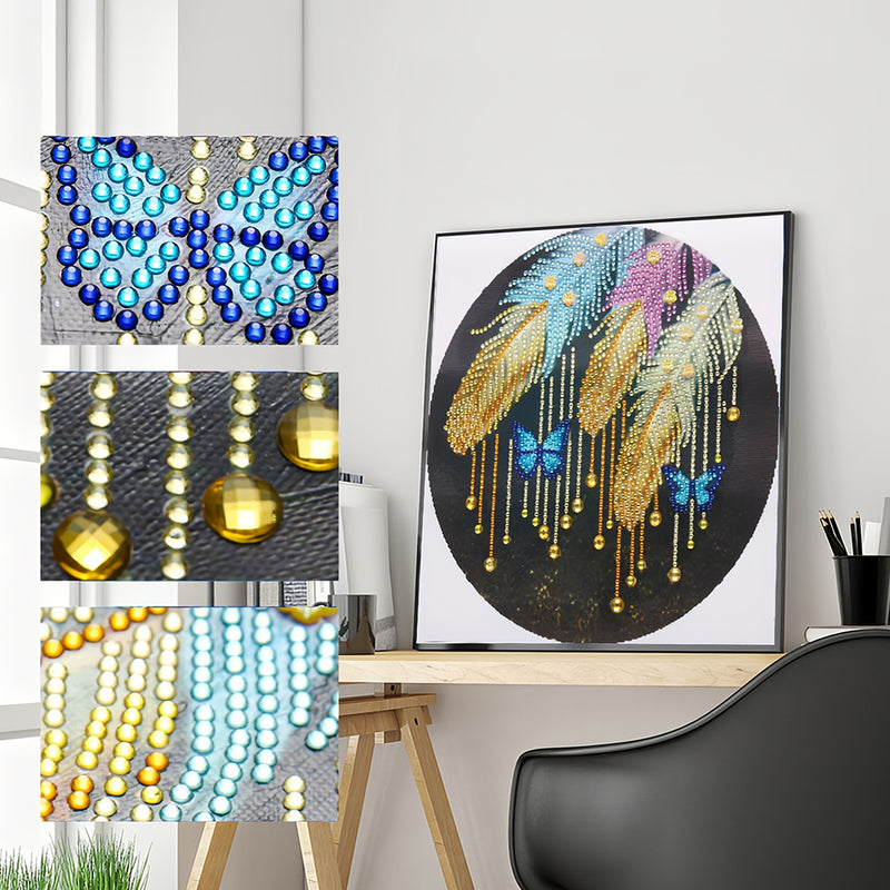 Feather Tassel Special Shaped Drills Diamond Painting