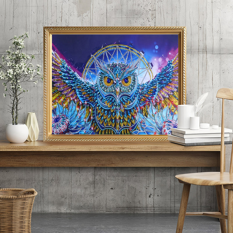 Gorgeous Owl Dream Catcher Special Shaped Drills Diamond Painting