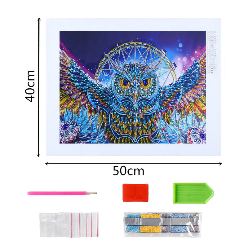 Gorgeous Owl Dream Catcher Special Shaped Drills Diamond Painting