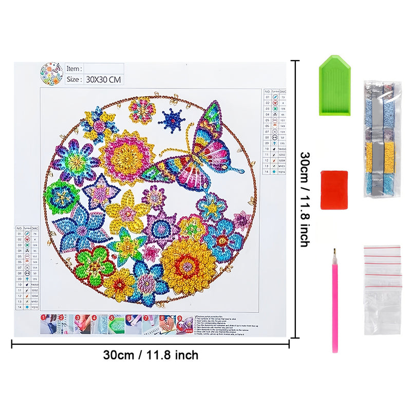 Colorful Butterfly Garland Special Shaped Drills Diamond Painting