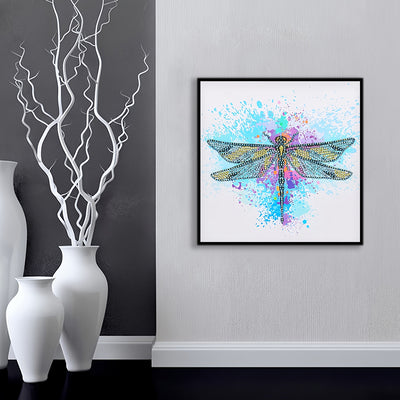 A Colorful Dragonfly Special Shaped Drills Diamond Painting