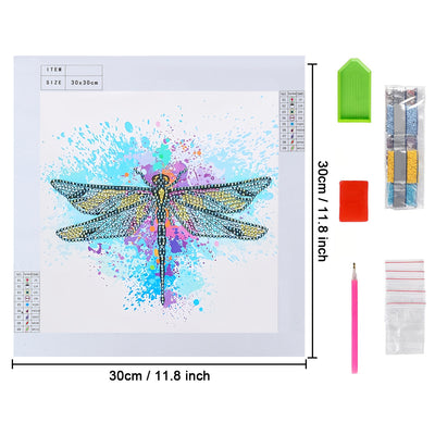 A Colorful Dragonfly Special Shaped Drills Diamond Painting