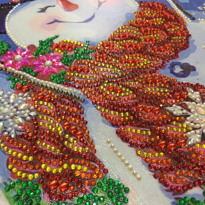 Happy Christmas Snowman Special Shaped Drills Diamond Painting