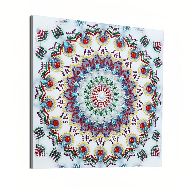 Ice Blue Mandala Special Shaped Drills Diamond Painting