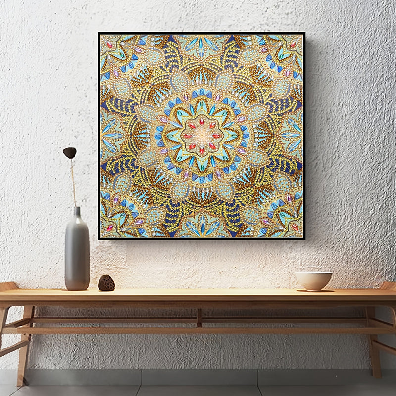 Light Golden Mandala Special Shaped Drills Diamond Painting