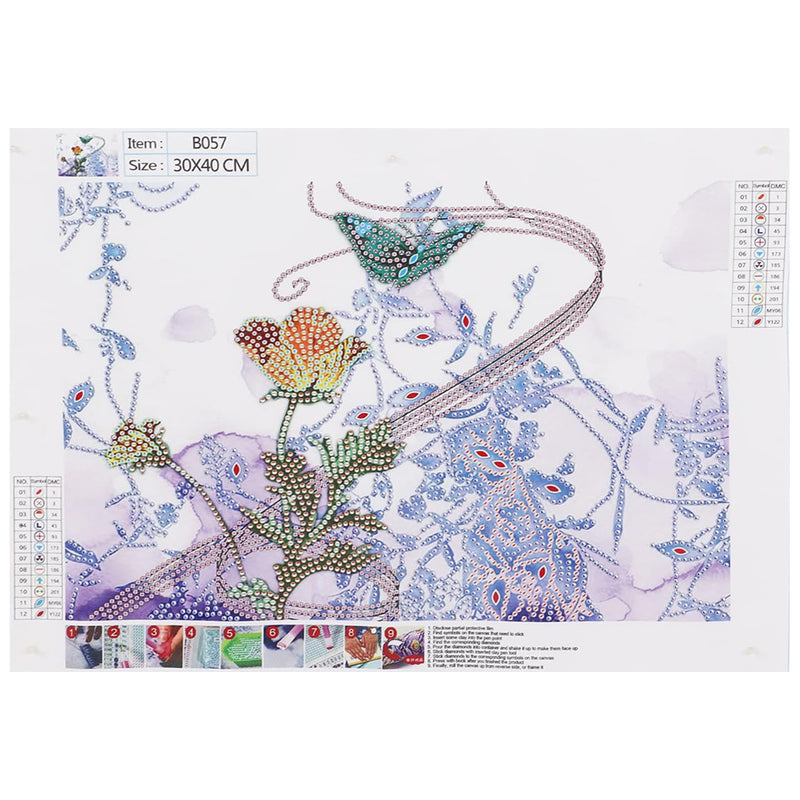 Butterfly and Plants Special Shaped Drills Diamond Painting