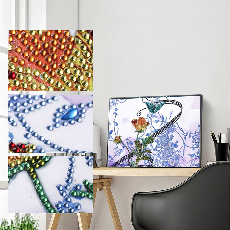 Butterfly and Plants Special Shaped Drills Diamond Painting