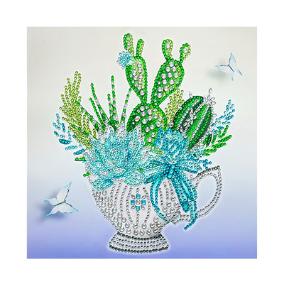 Cactus in Flower Pot Special Shaped Drills Diamond Painting