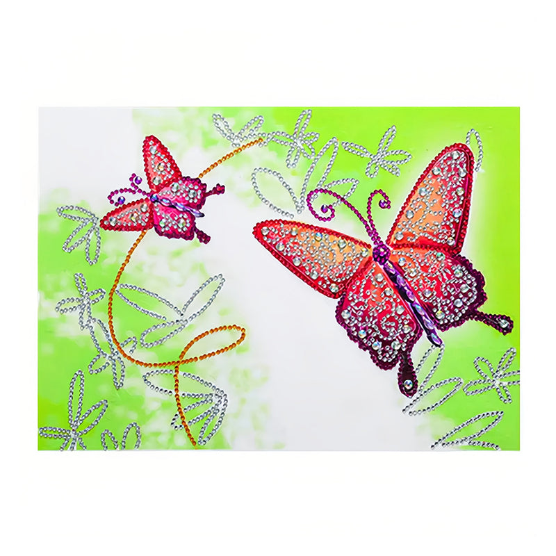 Two Red Butterflies Special Shaped Drills Diamond Painting