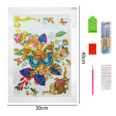 Autumn Brilliant Butterfly Special Shaped Drills Diamond Painting