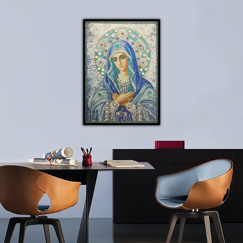 Virgin Mary in Blue Special Shaped Drills Diamond Painting