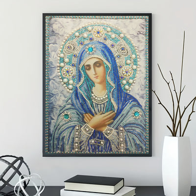 Virgin Mary in Blue Special Shaped Drills Diamond Painting