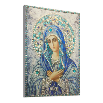 Virgin Mary in Blue Special Shaped Drills Diamond Painting