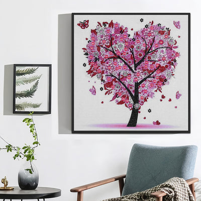 Heart Four Seasons Trees Special Shaped Drills Diamond Painting