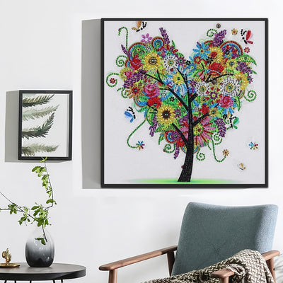 Heart Four Seasons Trees Special Shaped Drills Diamond Painting