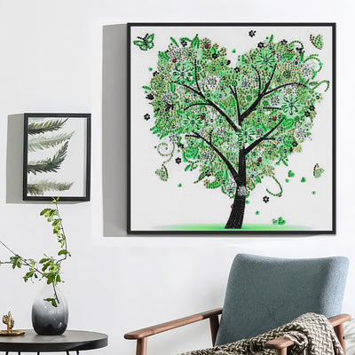 Heart Four Seasons Trees Special Shaped Drills Diamond Painting