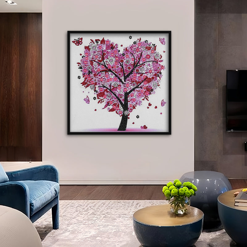 Heart Four Seasons Trees Special Shaped Drills Diamond Painting