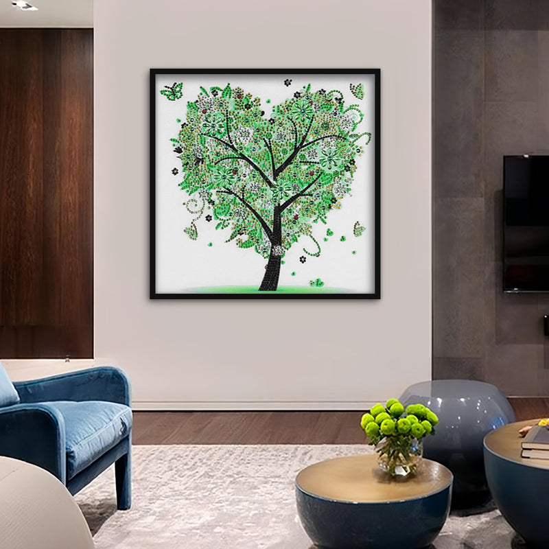 Heart Four Seasons Trees Special Shaped Drills Diamond Painting