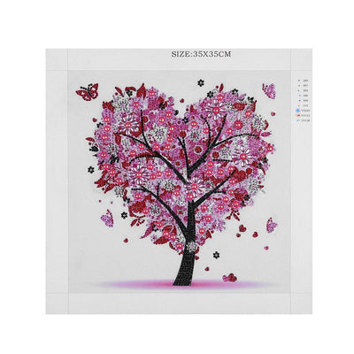 Heart Four Seasons Trees Special Shaped Drills Diamond Painting